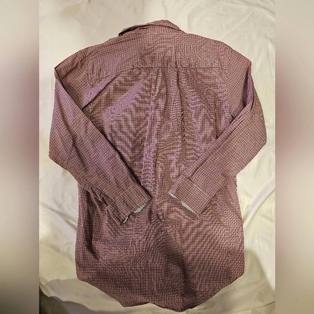 Gap Kids Plaid Button-Down Shirt- Red And Blue- Youth XXL 14-16